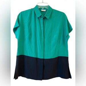 Akris Green and Black Blouse